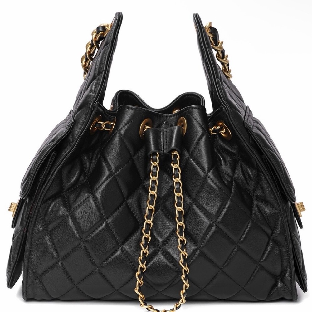 EUC Tiffany & Fred Quilted Chain Shoulder Bag